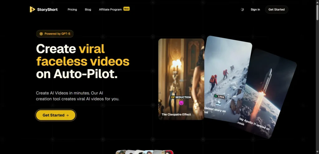 StoryShort – Viral Faceless Videos in Minutes