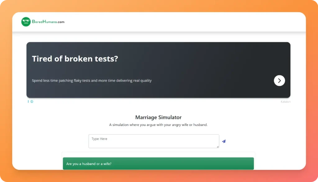 BoredPanda Marriage Simulator