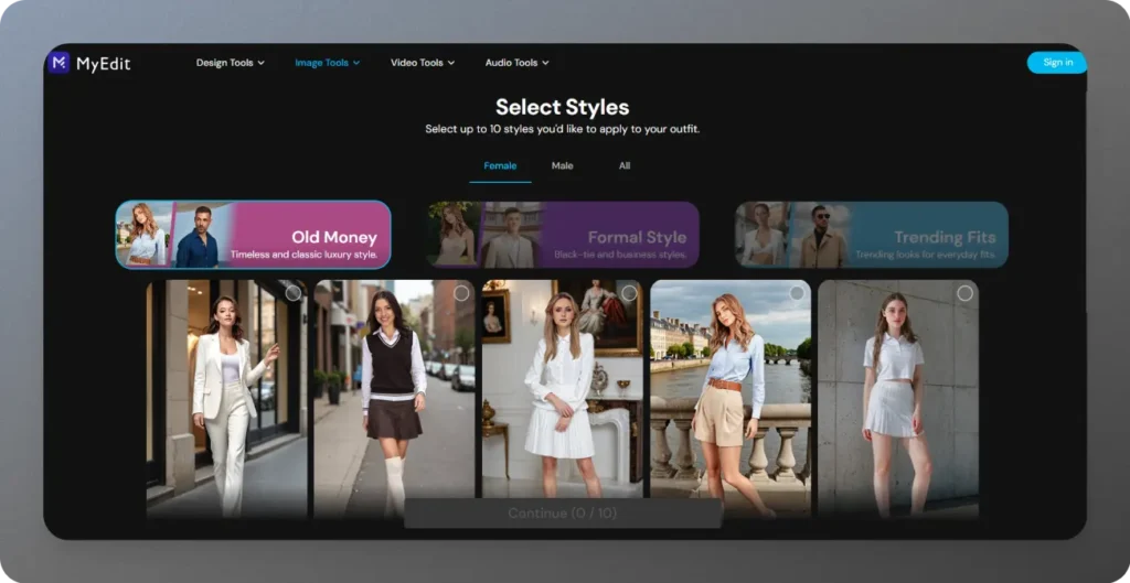 MyEdit Outfit generator