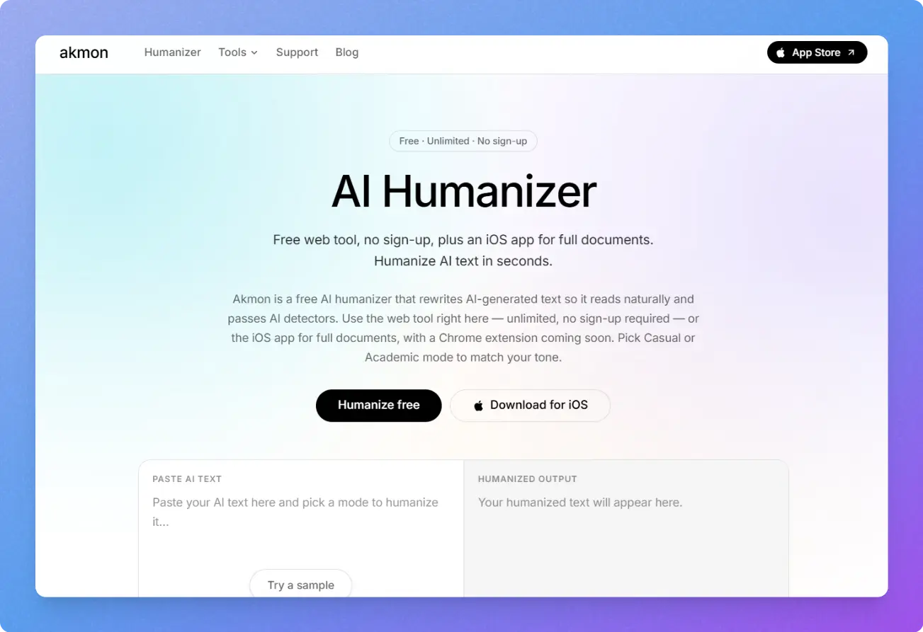 Free AI humanizer + study toolkit