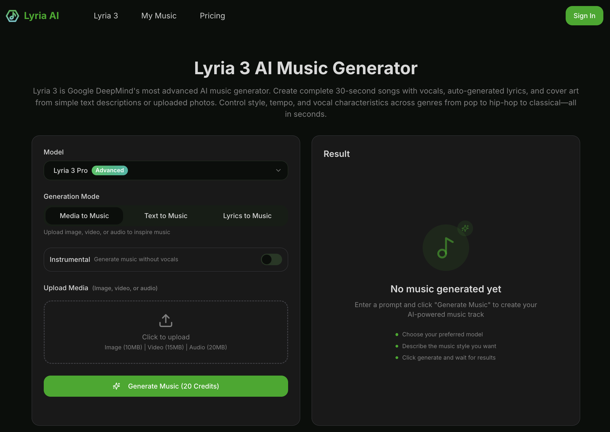Lyria 3 AI Music Generator