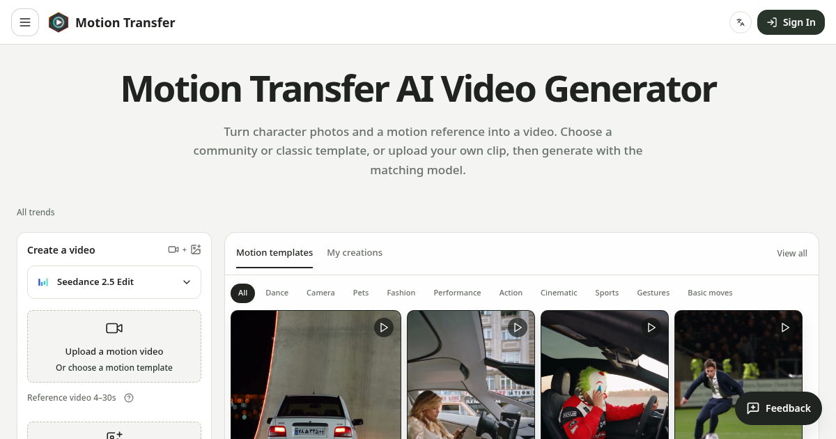 Motion Transfer
